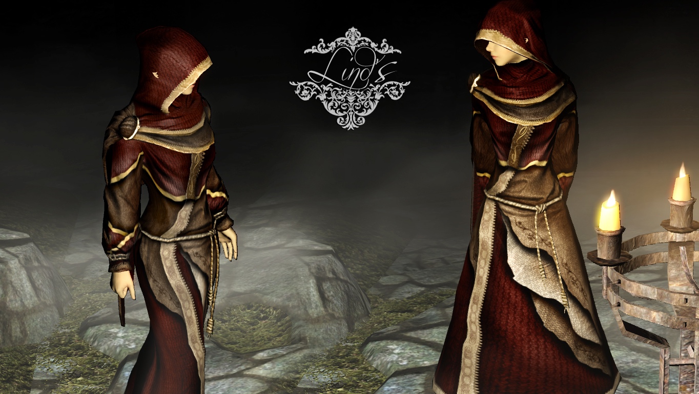 Lind's Red Robes Revamp - Texture Replacer 服-ロ-ブ - Skyrim Mod デ-タ ベ-ス....