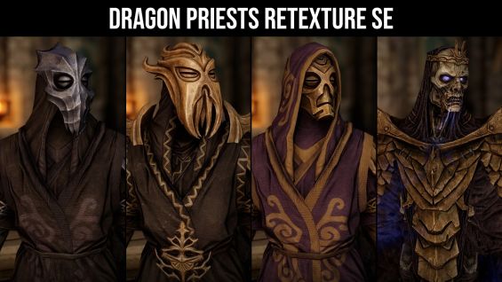 Dragon Priests Retexture SE モデルテクスチャ Skyrim Special Edition Mod