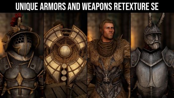 Unique Armors And Weapons Retexture Se Skyrim Special