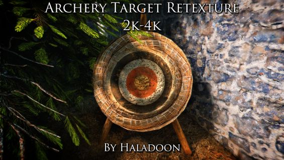 Archery Target Retexture 2k and 4k added モデルテクスチャ Skyrim Special