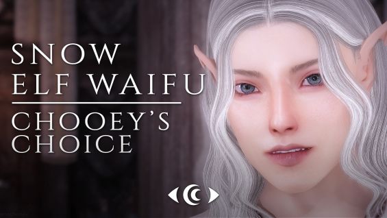 Snow Elf Waifu Replacer Chooey S Choice Skyrim Special