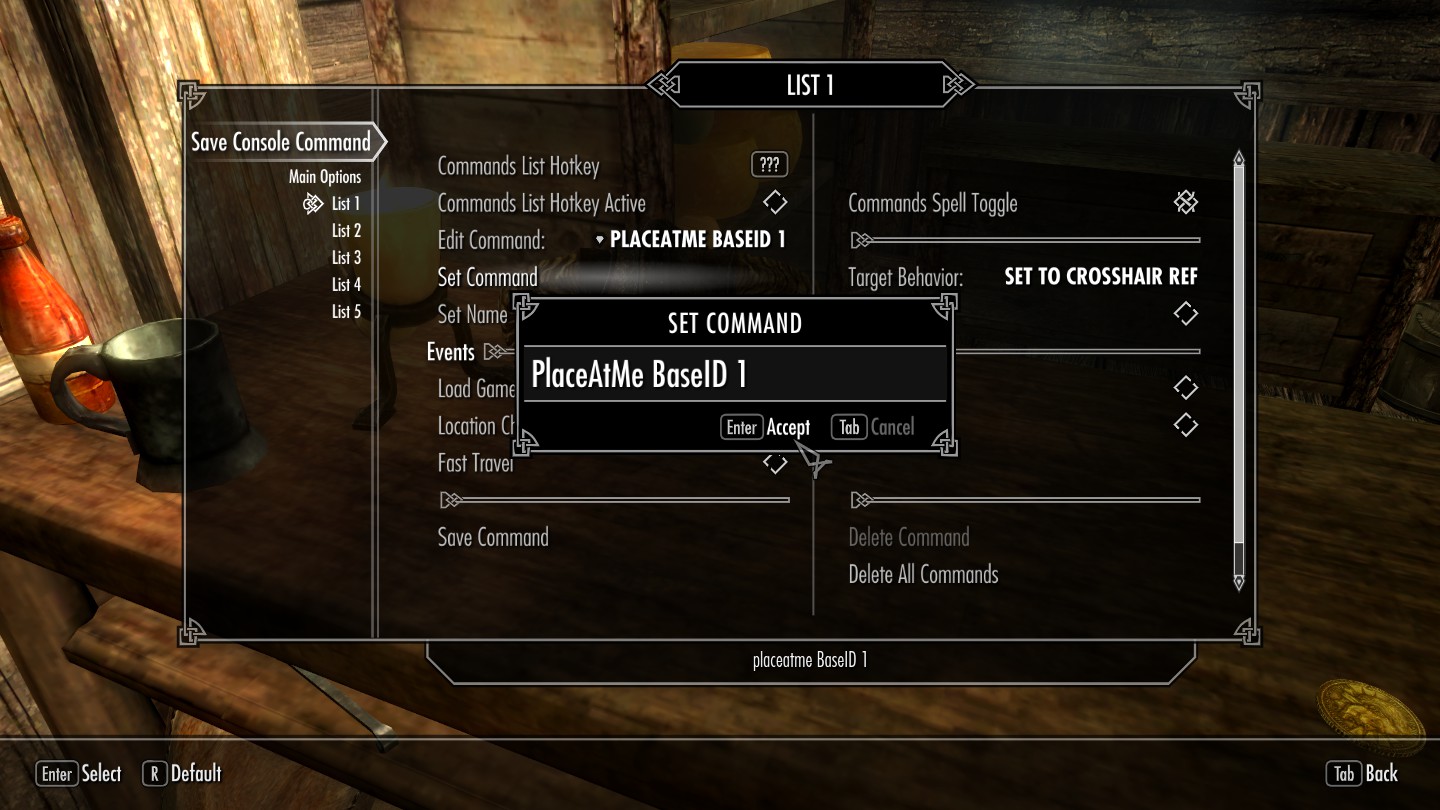 Save And Execute Console Commands ユーティリティ Skyrim Mod データベース Mod紹介 まとめサイト