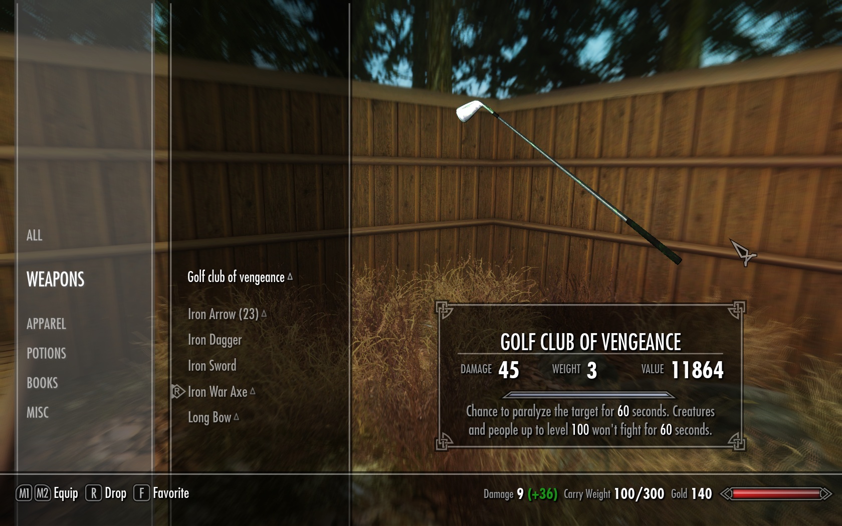 Golf Club Of Vengeance 武器 Skyrim Mod データベース Mod紹介 まとめサイト