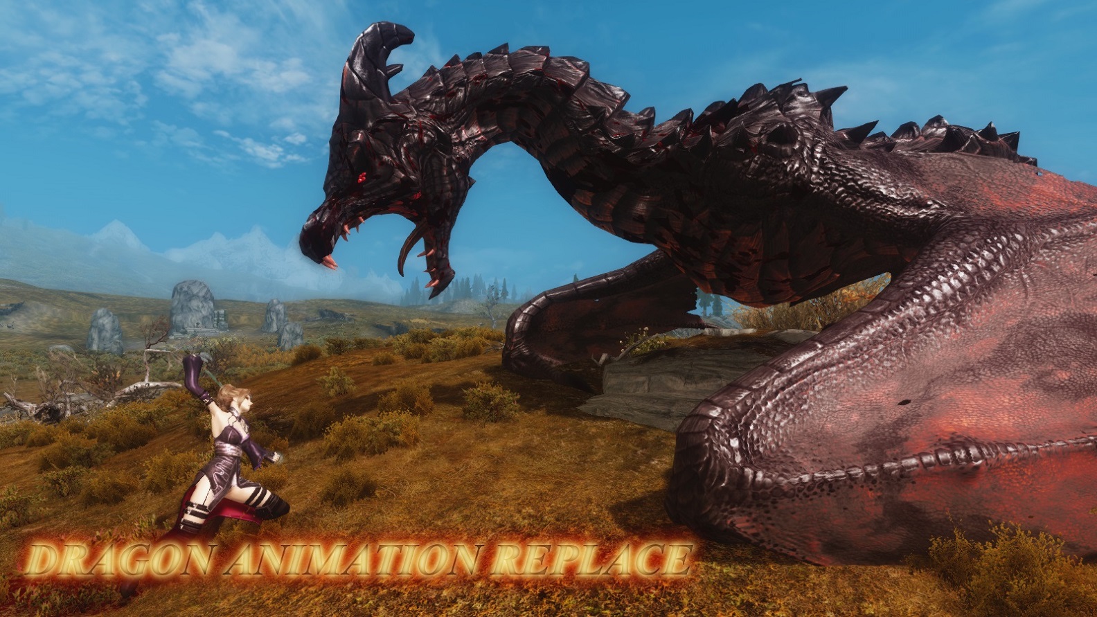 Dragon Animation Replace モーション Skyrim Mod データベース Mod紹介 まとめサイト