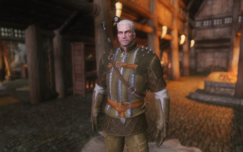 Tw3 Armor Geralt Of Rivia 日本語化対応 鎧 アーマー Skyrim Mod データベース Mod紹介 まとめサイト