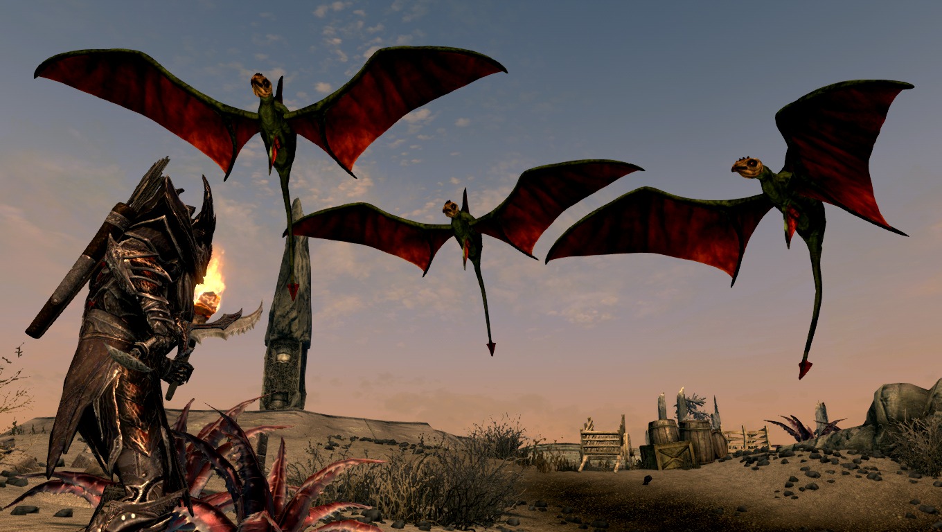 Cliff Racers Mihail Monsters And Animals Mihail Oldrim Mod クリーチャー Skyrim Mod データベース Mod紹介 まとめサイト