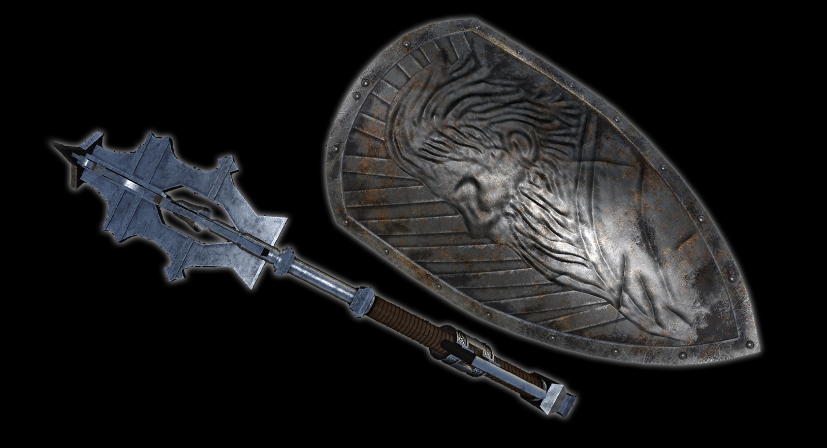 Mace And Shield Of The Insolent 武器 Skyrim Mod データベース Mod紹介 まとめサイト