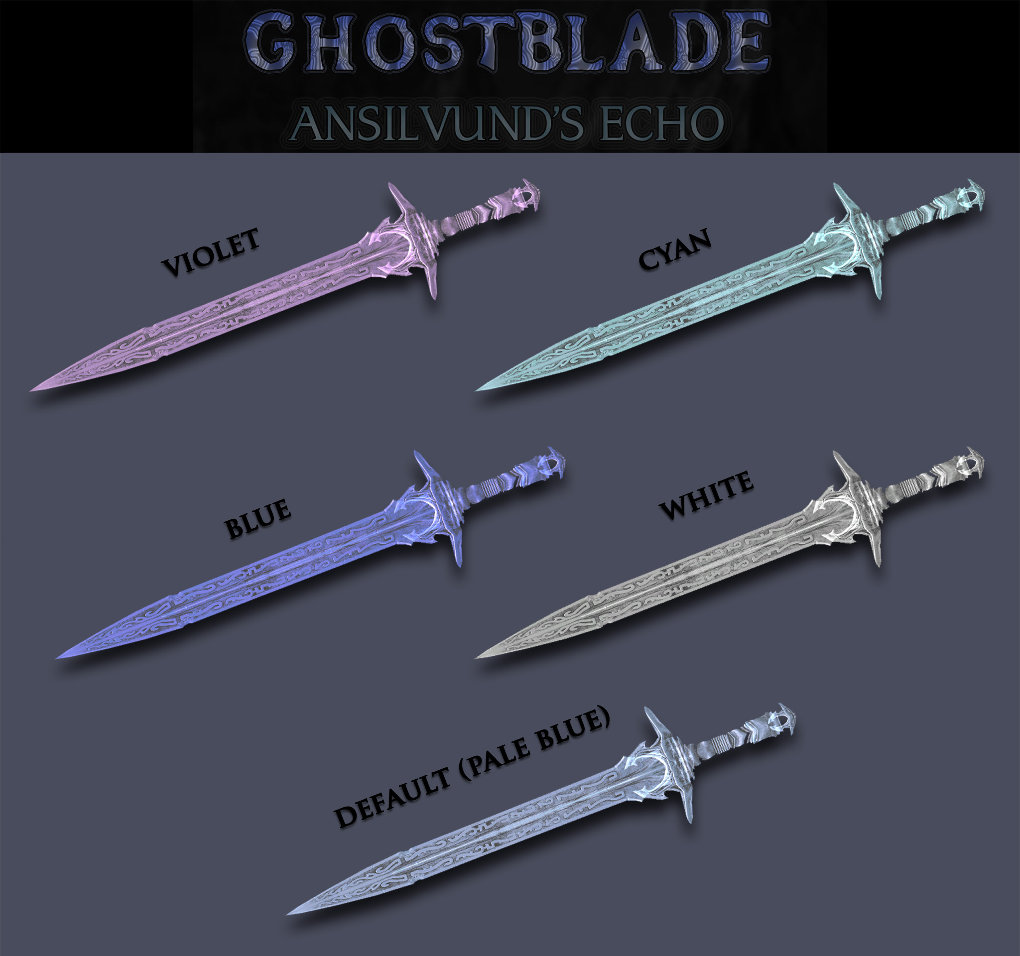 Ghostblade Ansilvund S Echo 武器 Skyrim Mod データベース Mod紹介 まとめサイト
