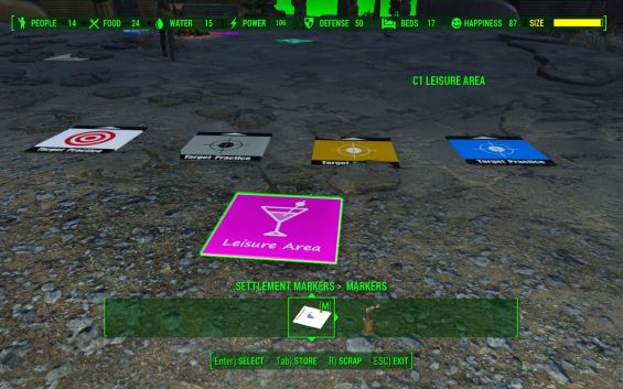 Settlement Activity Markers クラフト 家 居住地 Fallout4 Mod