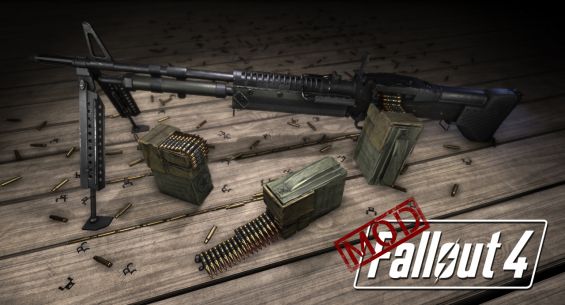 M60 Light Machinegun 日本語化対応 武器 Fallout4 Mod データベース Mod紹介 まとめサイト
