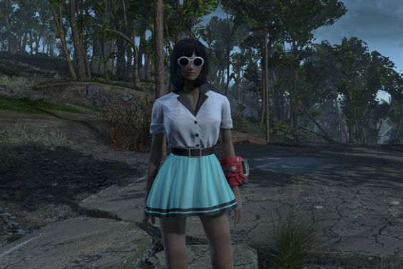 人気 fo4 スカート mod