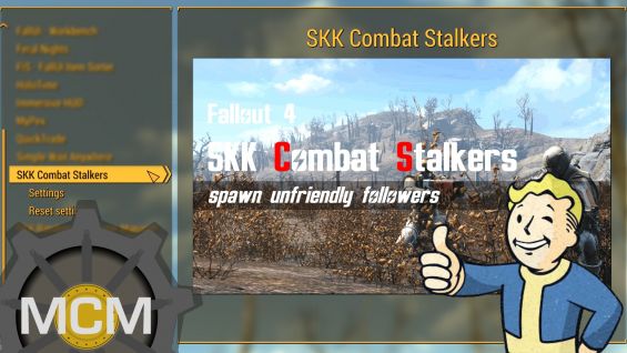 SKK Combat Stalkers - MCM Settings Menu インターフェース - Fallout4 Mod データベース ...