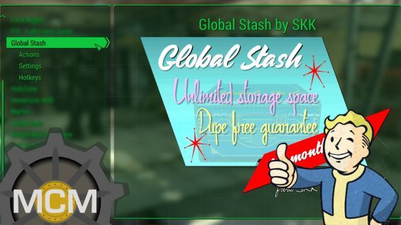 Global Stash - MCM Settings Menu 日本語化対応 インターフェース - Fallout4 Mod データベース ...