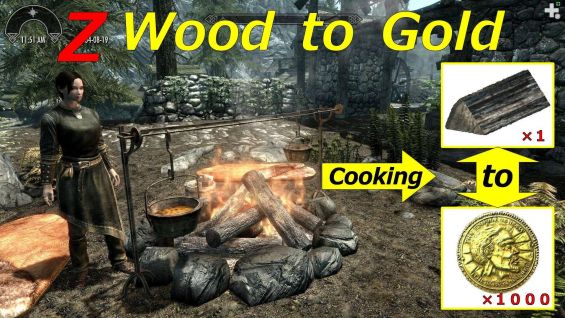 Z Wood To Gold 錬金術 Skyrim Mod データベース Mod紹介 まとめサイト