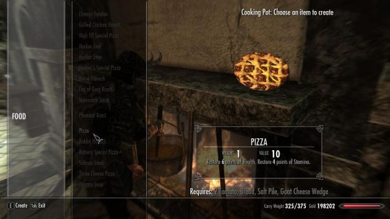 Skyrim Pizza アイテム 世界 Skyrim Mod データベース Mod紹介 まとめサイト