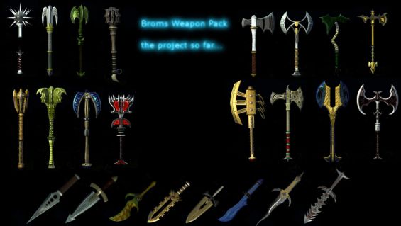 Broms Weapon Pack Wip 武器 Skyrim Mod データベース Mod紹介 まとめサイト