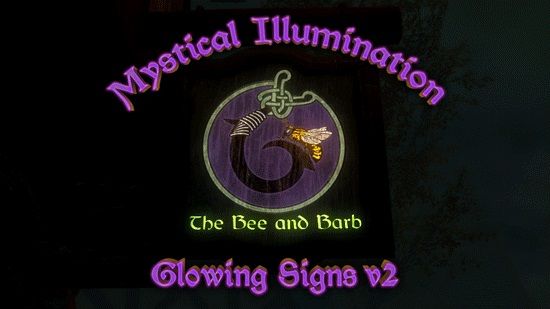 Mystical Illumination Glowing Signs モデル テクスチャ Skyrim Mod データベース Mod紹介 まとめサイト