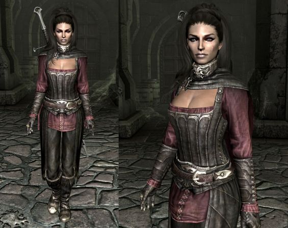 skyrim 軽装 服 コレクション 変換