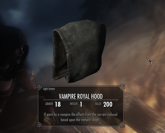 Vampire Royal Hood Sun Protecting 日本語化対応 鎧 アーマー Skyrim Mod データベース Mod紹介 まとめサイト