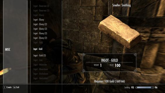 Gold Ingots From Gold Skyrim Mod MOD   1374914882 