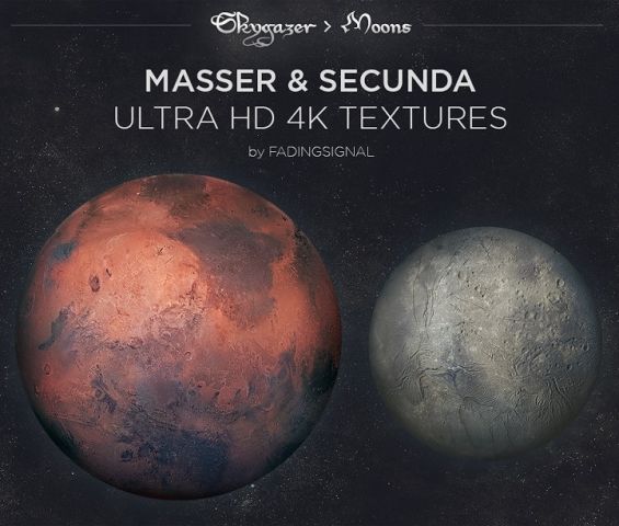 Skygazer Moons Masser And Secunda Ultra Hd 4k 2k And 1k Moon Textures モデル テクスチャ Skyrim Mod データベース Mod紹介 まとめサイト