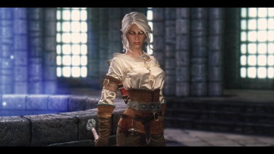 Ciri S Outfit The Witcher Unp Cbbe Bodyslide 武器 防具セット Skyrim Mod データベース Mod紹介 まとめサイト