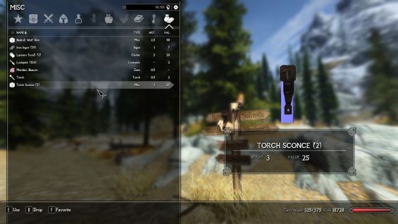 Torch Wall Sconces Anywhere アイテム 世界 Skyrim Mod データベース Mod紹介 まとめサイト