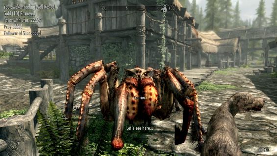 The Courrier Is Now A Giant Frostbite Spider I M Sorry イマージョン Skyrim Special Edition Mod データベース Mod紹介 まとめサイト