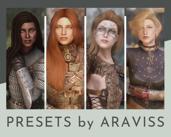 Araviss Presets Imperial Redguard Nord And Breton 髪・顔・体 Skyrim