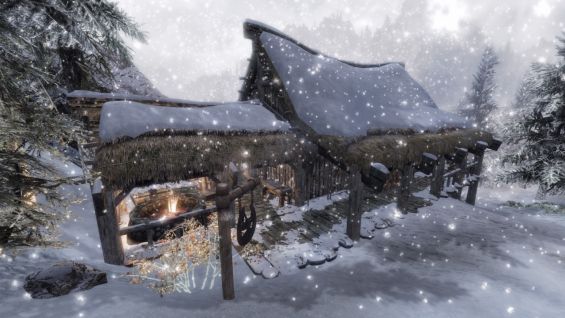 Jk S Skyrim No Snow Under The Roof At Skyrim Special Edition Nexus Mods And Community