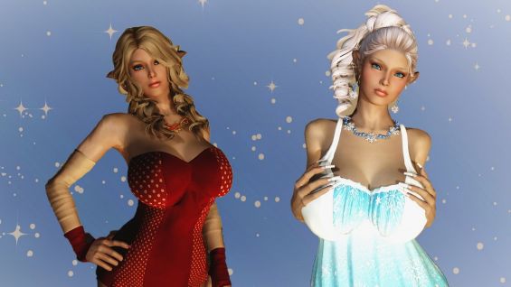 Lamakreiss Maidens Of Skyrim Christmas Edition Annie And Lina