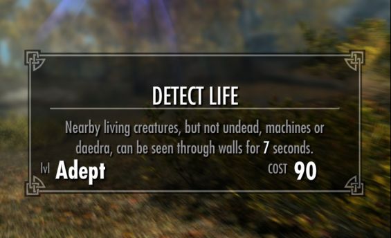 Detect Life And Detect Dead Rework No Longer Concentration 魔法 呪文 エンチャント Skyrim Special Edition Mod データベース Mod紹介 まとめサイト