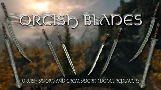 Orcish Blades Orcish Sword And Greatsword Model Replacers Skyrim   1690525315 