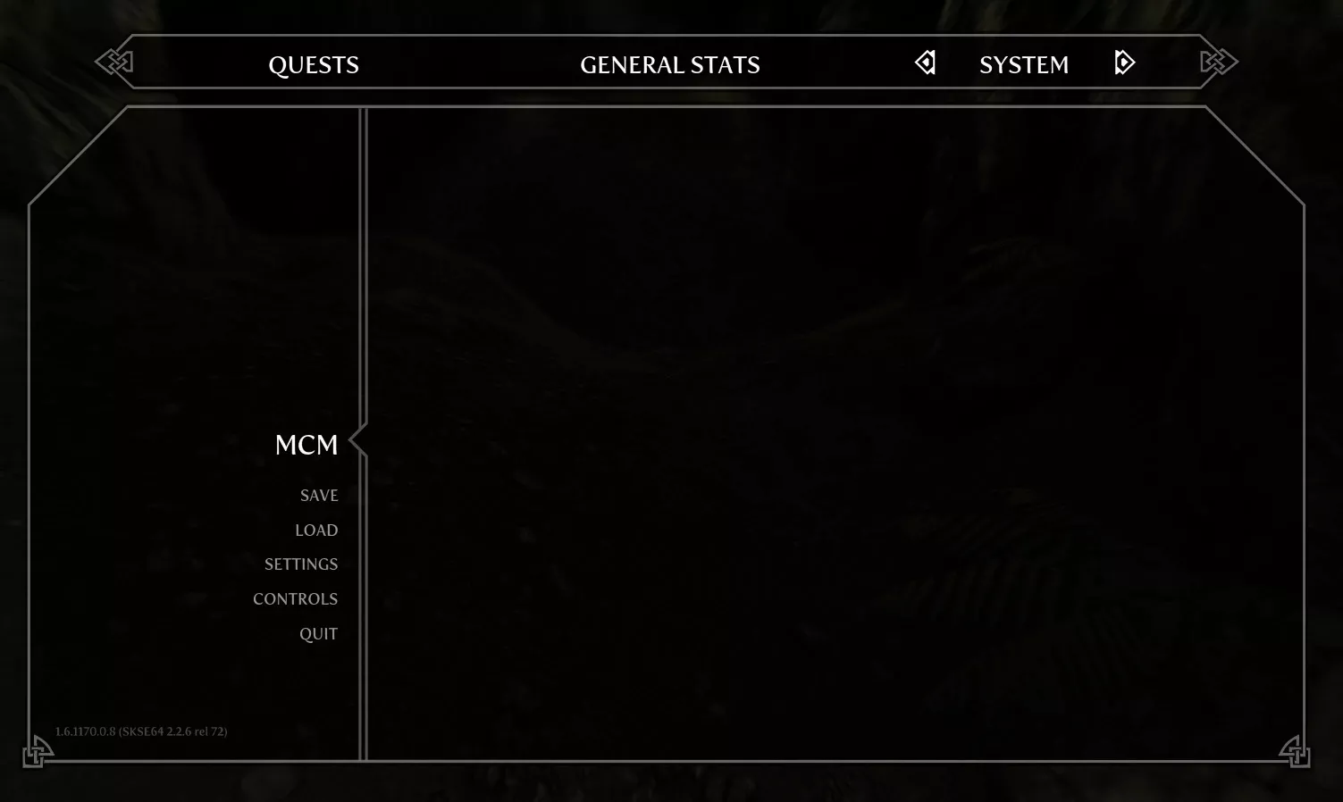 Clean System Page SkyUI6 インターフェース - Skyrim Special Edition Mod データベース ...