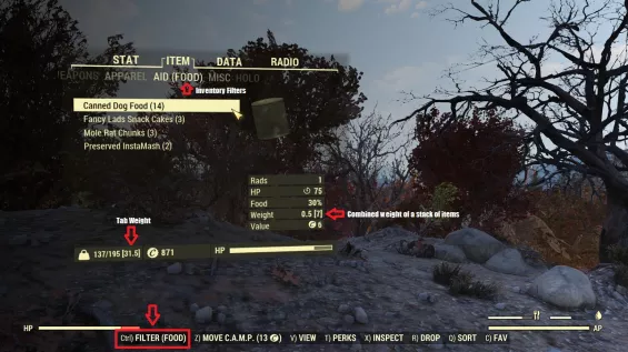 Better Inventory インターフェース - Fallout76 Mod データベース MOD紹介・まとめサイト