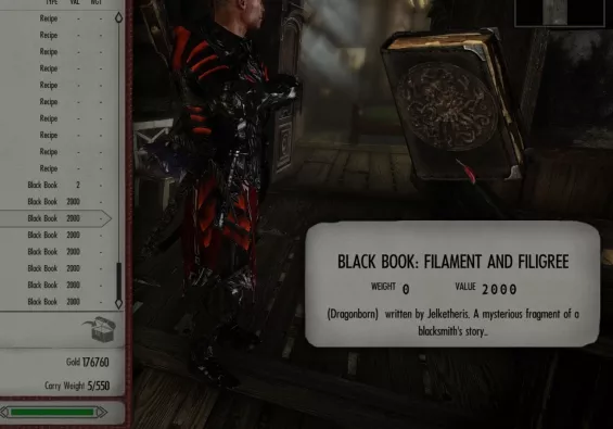 All Books and Notes Descriptions インターフェース - Skyrim Special Edition Mod ...