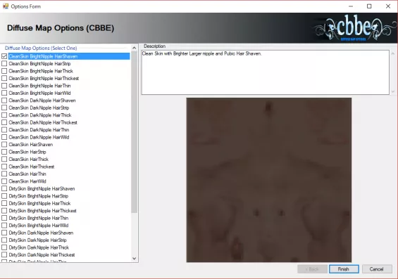 CBBE SE Diffuse Map Options モデル・テクスチャ - Skyrim Special Edition Mod ...