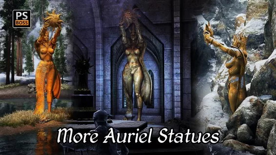 More Auriel Statues アイテム - 世界 - Skyrim Special Edition Mod データベース MOD紹介 ...