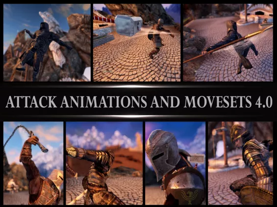 Attack Animations and Movesets モーション - Skyrim Special Edition Mod ...