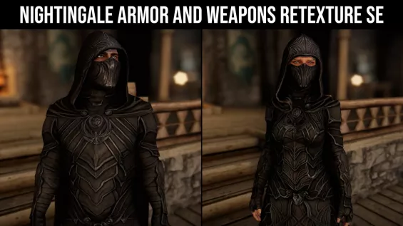 Nightingale Armor and Weapons Retexture SE モデル・テクスチャ